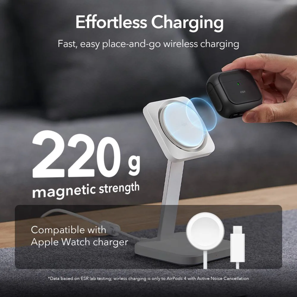 ESR Orbit Halolock MagSafe-fodral för Apple AirPods 4 - svart, bild 3