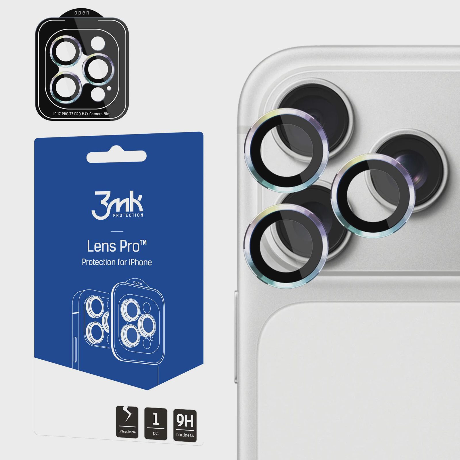 3mk Lens Protection Pro-kameraobjektivglas för Apple iPhone 17 Pro /17 Pro Max – flera färger