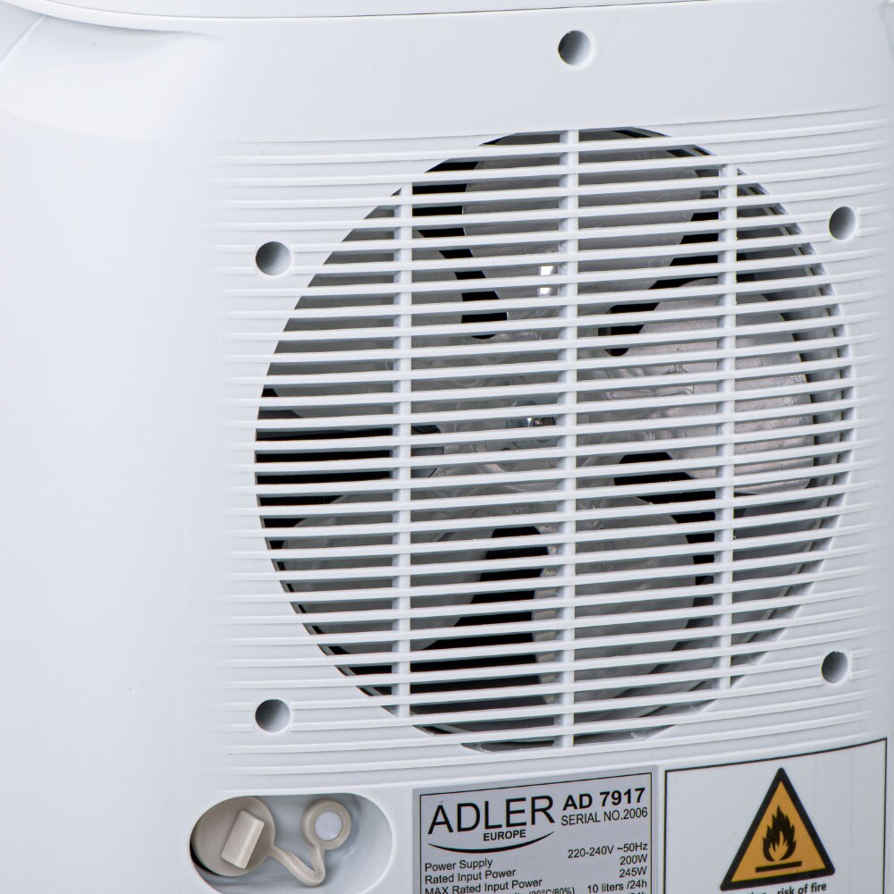 Adler AD 7917 kompressoravfuktare 10 L/24 h, 2,2 L vattentank, 60 m³, vit, bild 5