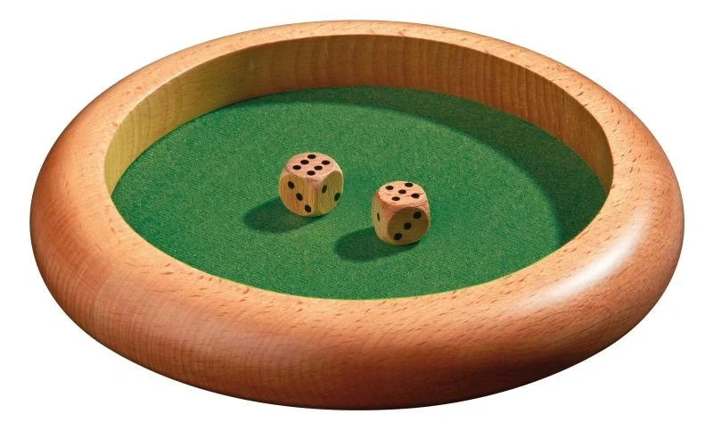 Dice Tray Wood Small