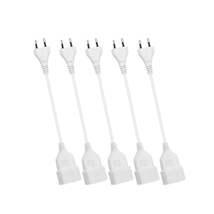 Luxorparts Förlängningskabel Ojordad (EU) 15 cm 5-pack
