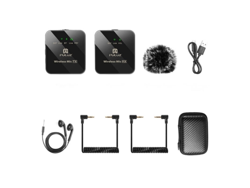 Puluz trådlös lavaliermikrofon PULUZ 1 TX + 1 RX