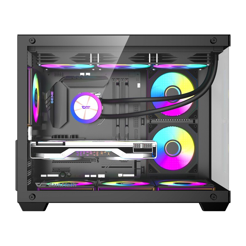 Darkflash B275 PRO Computer Case + 6 Fans - Chassi - Svart, bild 2