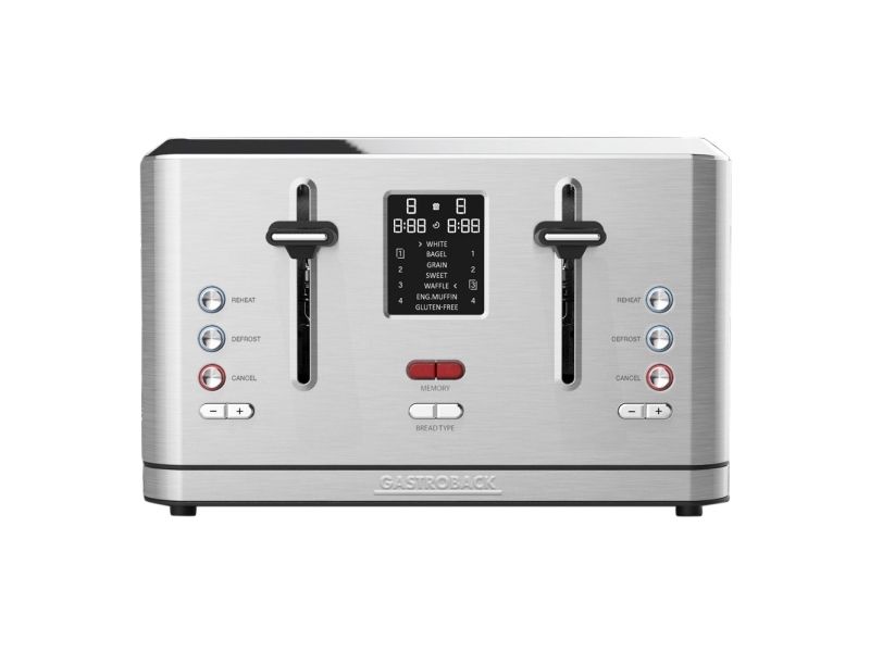 Gastroback Design Digital 4S, 4 skivor, Rostfritt stål, Knappar, LCD, CE, 1900 W, bild 4