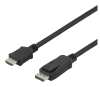 DisplayPort till HDMI-kabel, 4K@30Hz, DP 1.2, 2 meter - Svart, bild 4