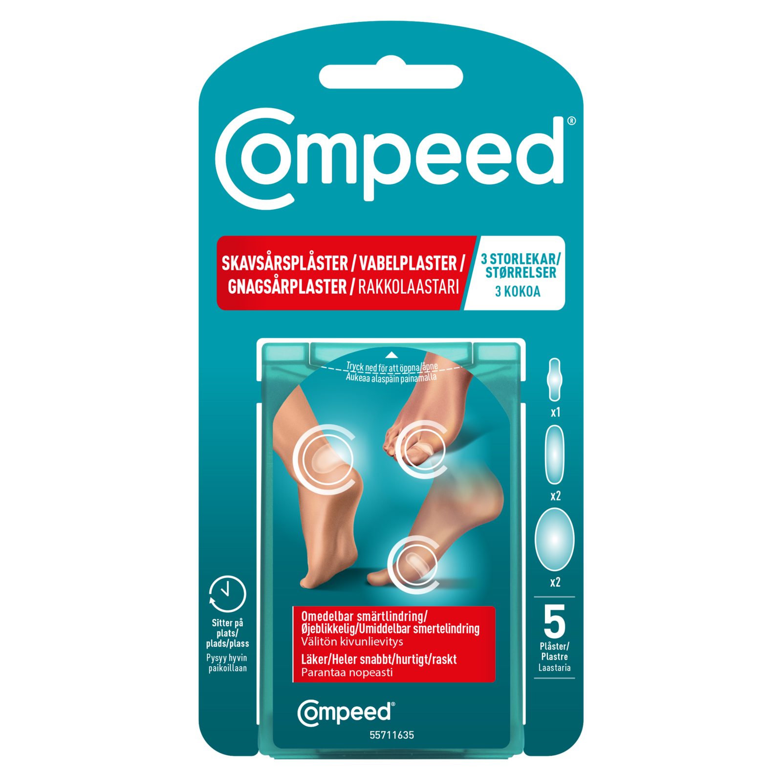 COMPEED Skavsårsplåster Mix Pack 5 st