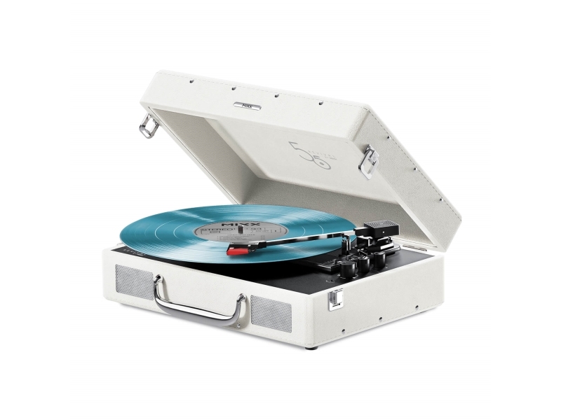 Mixx Revival 55 Skivspelare / Bluetooth / Inbyggda högtalare / Bärbart fodral - Cream