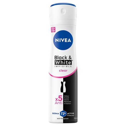 NIVEA Deo Spray Invisible Black & White Clear 150 ml