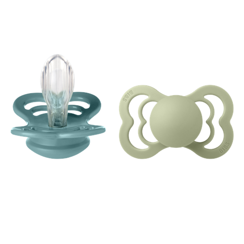BIBS Supreme Pacifier Silikon stl2 Sea/Sage, 2 st, bild 2