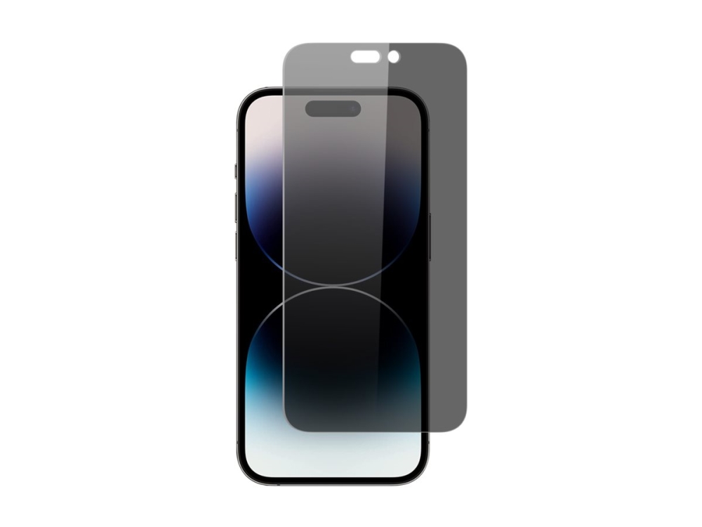 Screenor Privacy 360 - Skärmskydd för mobiltelefon - glas - ramfärg svart - för Apple iPhone 15, 16