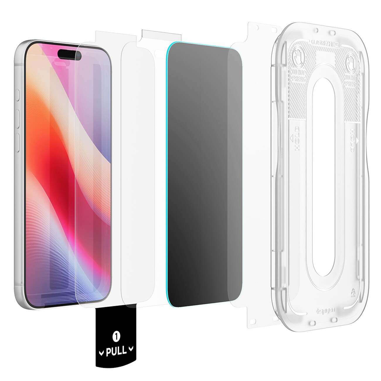 Spigen Glas.tR EZ Fit Pro HD AC integritetsskyddande härdat glas för iPhone 18 Pro Max, bild 2
