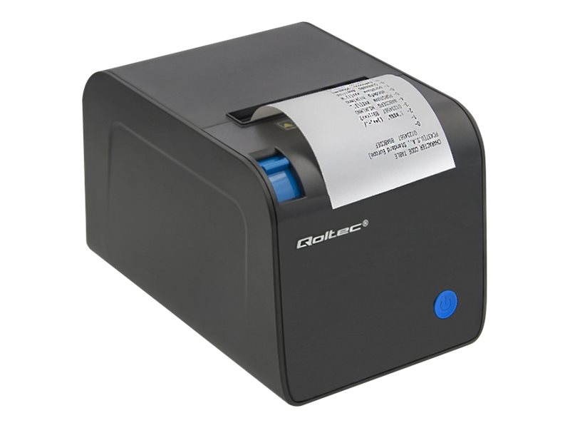 Qoltec - Etikettskrivare - termisk linje - Rulle (8 cm) - 203 dpi - upp till 250 mm/sek - USB
