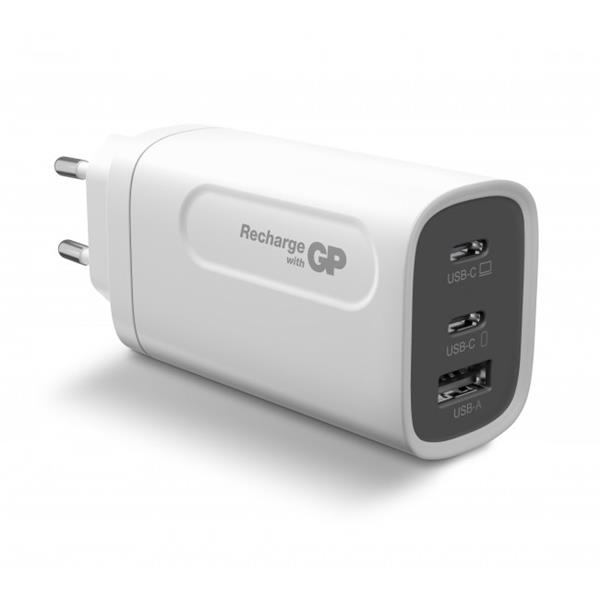 GP Batteries GaN Wall Charger USB-C PD 65W, 2xUSB-C+1xUSB-A, bild 3