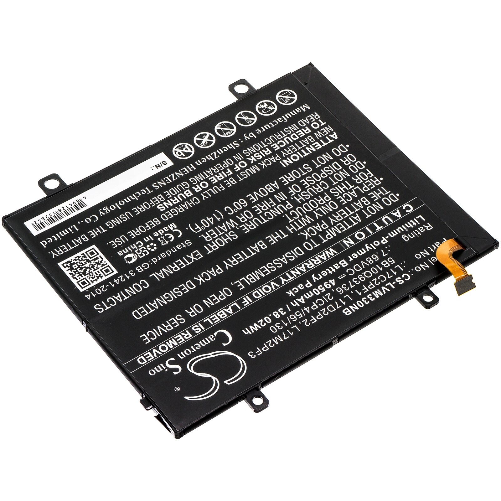 Batteri till Notebook, Bärbar dator för Lenovo Miix 330, 80XF00DFIN, bild 2