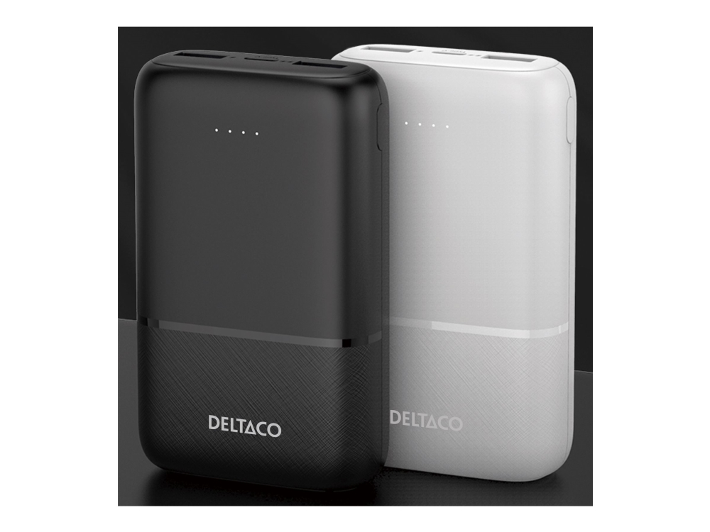 DELTACO Powerbank 10 000 mAh 10,5W Vit