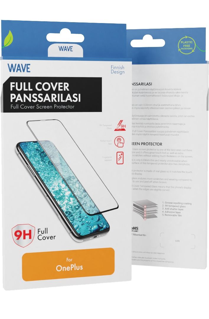 Wave -FC-OP-9-BK, OnePlus, 9, Reptålig, Svart, Transparent, 1 styck