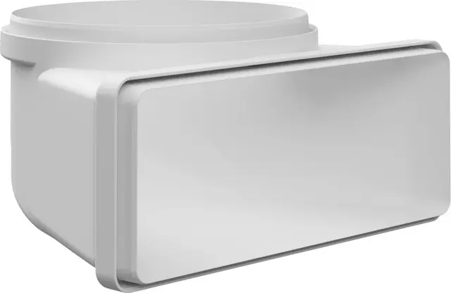 Witt IT002 horisontell böj till rund ventilationskanal 220x90 mm