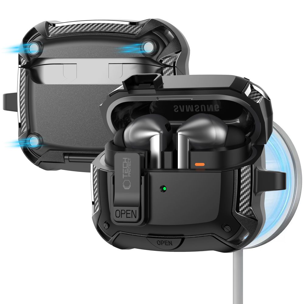 Tech-Protect silikonhakfodral för Samsung Galaxy Buds 3 / 3 FE / 3 Pro - Svart, bild 2