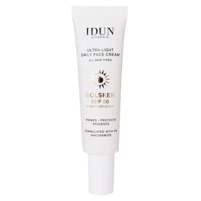 IDUN Minerals Ultra Light Daily Face Cream Solsken SPF50 30 ml, bild 4