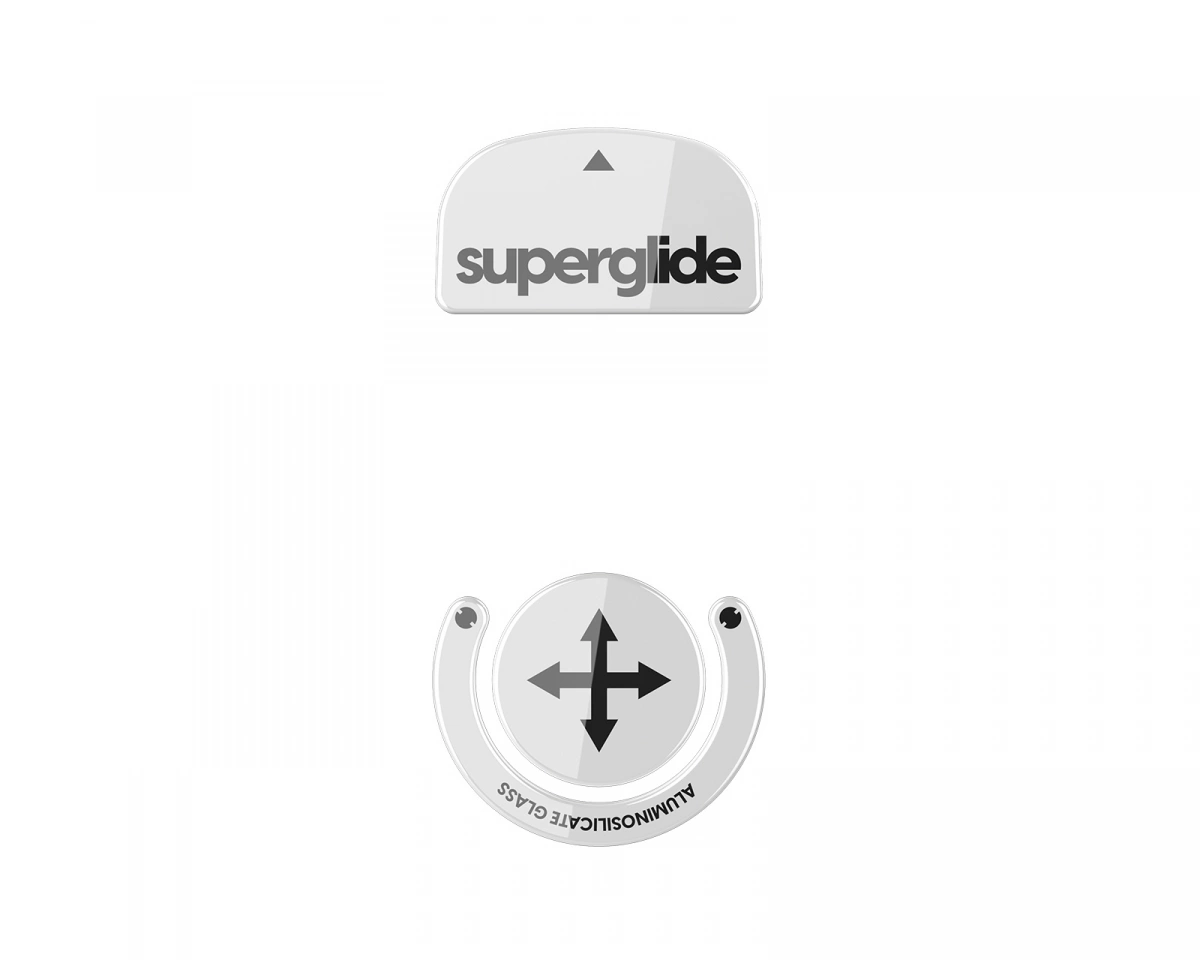 Superglide Glas Skates till Logitech G Pro X Superlight - Vit