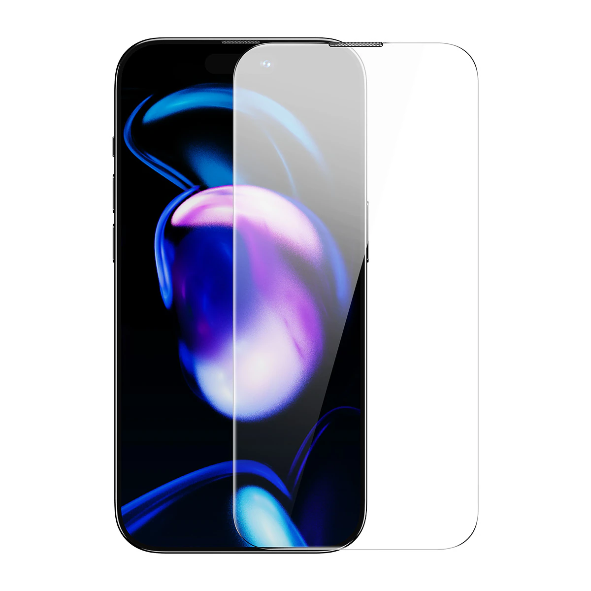 Baseus Härdat glas för helskärm för iPhone 14 Pro med högtalarskydd 0,3 mm + monteringsram