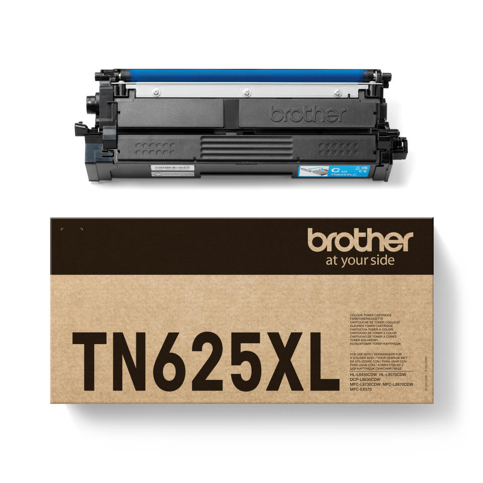 Brother TN-625XLC, 4500 sidor, Cyan, bild 3