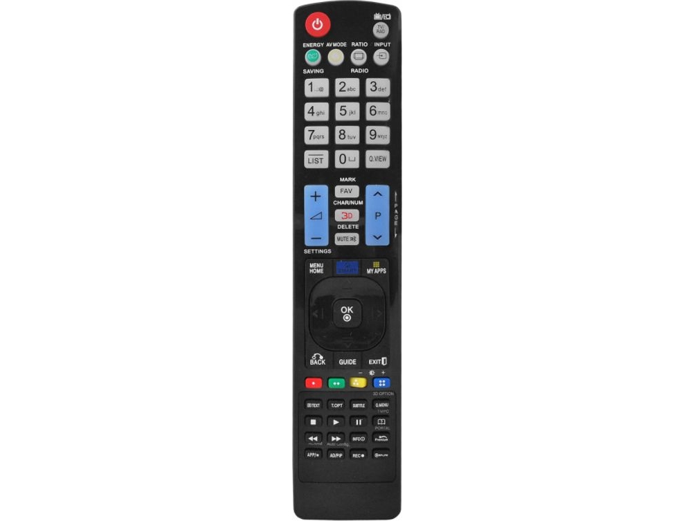 HQ LXP041 fjärrkontroll universell analog för LG 3D-tv-modeller, svart