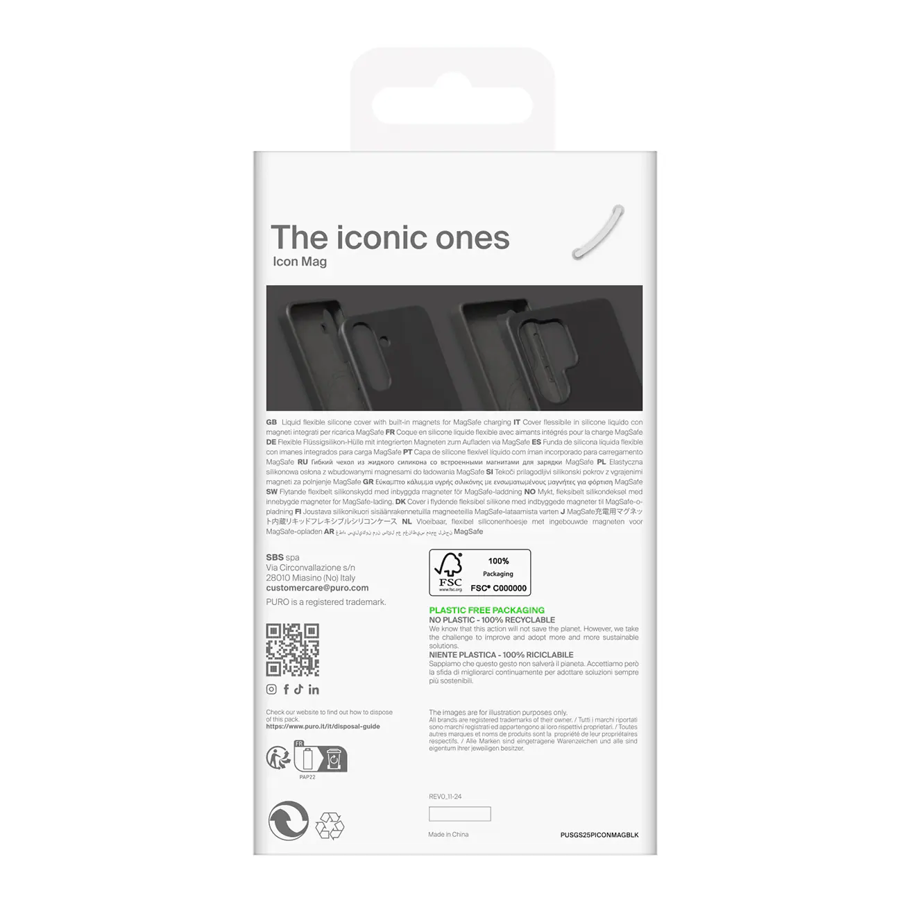 Puro Samsung Galaxy S25+ Icon MAG magnetiskt fodral, svart, bild 4