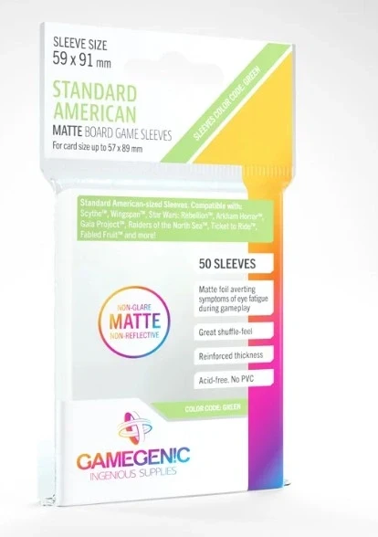 Gamegenic Matte American Sleeves 59x91 mm (50 st)