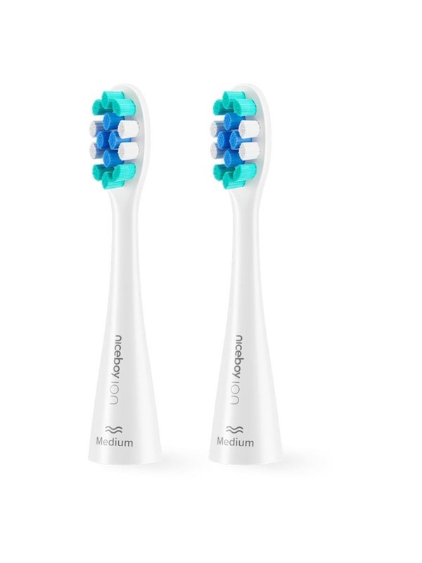 Niceboy Borsthuvuden Replacement head ION Sonic Medium white 2 pcs