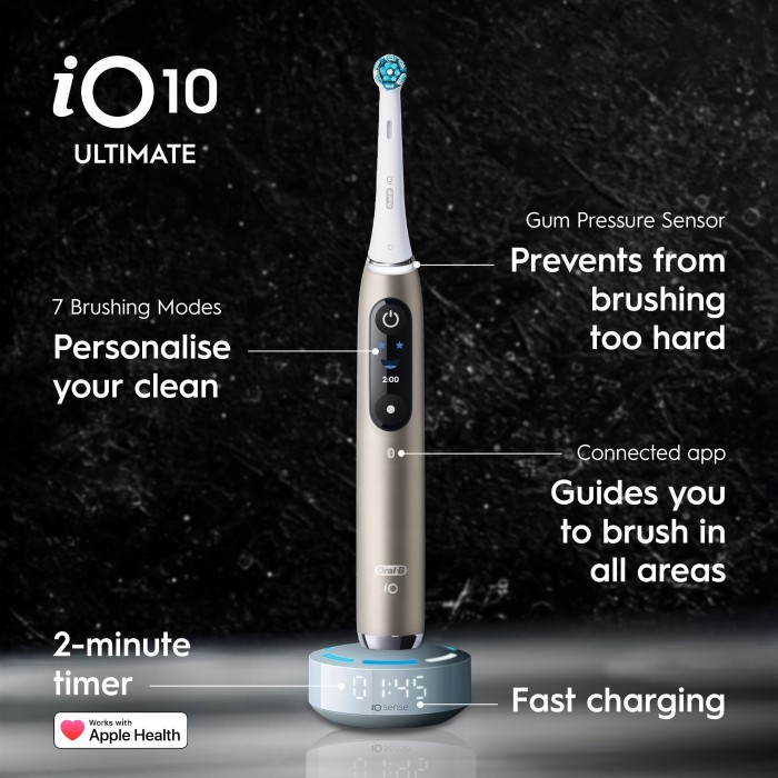 Oral-B iO10 Eclipse Gold eltandborste, bild 2