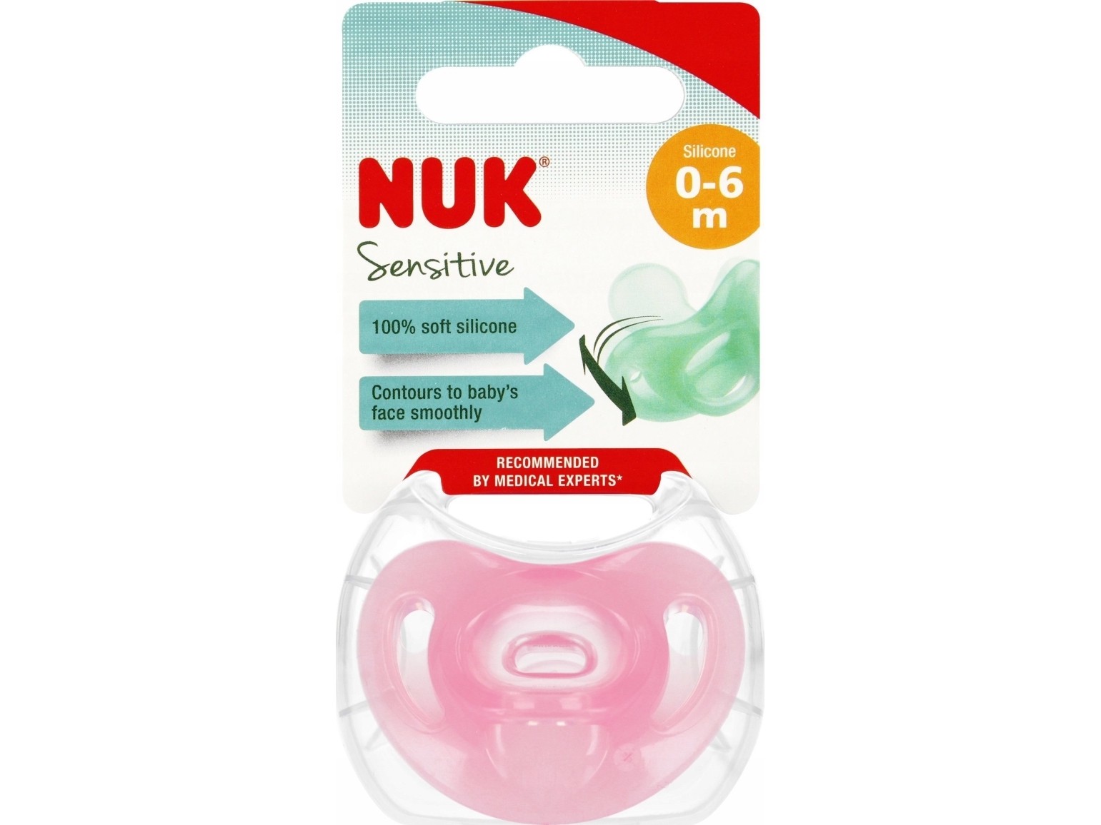 NUK napp USP 0-6 m Sensitive Roz 10729139 (1/6)
