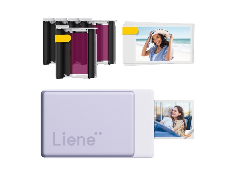 Liene Pearl N200 Pro fotoskrivare 2x3, portabelt kit, lila