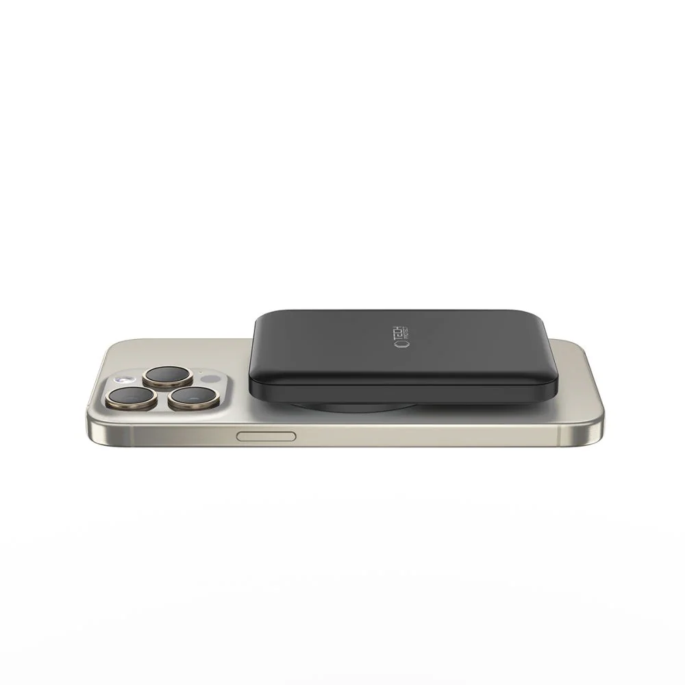 Tech-Protect LifeMag PB10 Powerbank med MagSafe 5000mAh 15W USB-C-port - svart + USB-C-kabel, bild 3