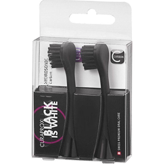 Curaprox Black is White Refillborstar Carbon 2-pack