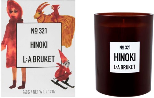 L:a Bruket Gift Box Winter Sleeve Hinoki Candle 260 g