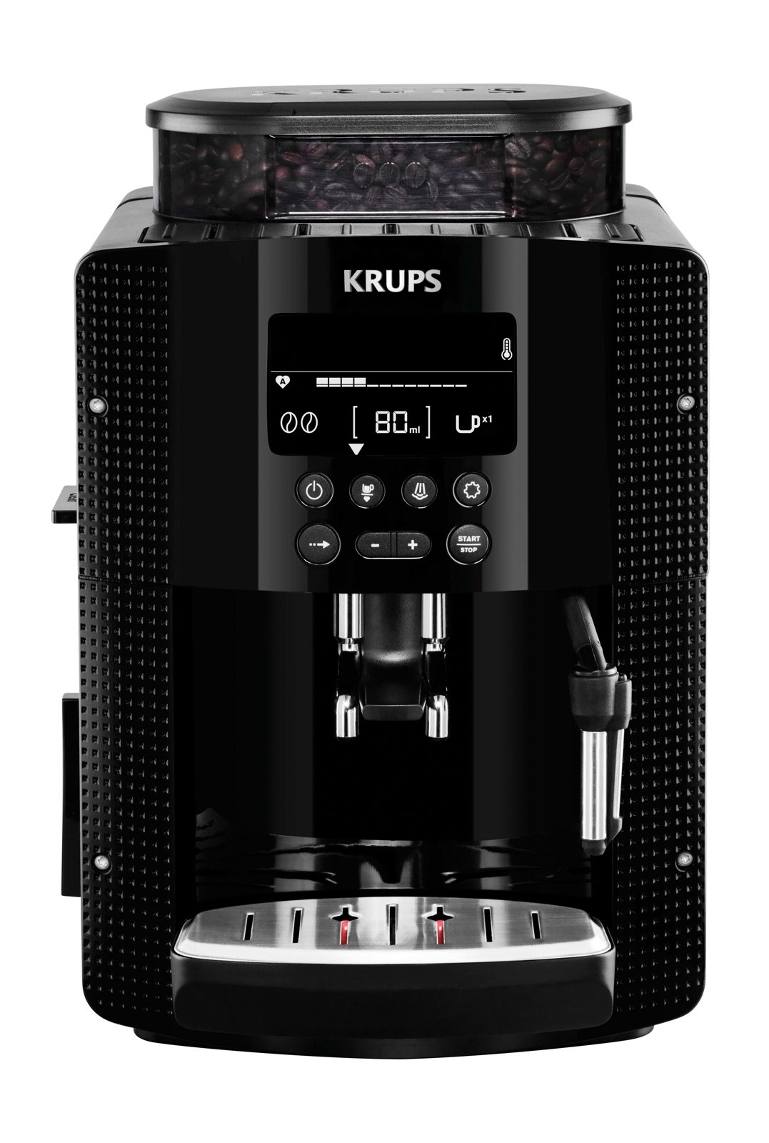 Krups EA8150 Espresso machine, 1.7 L, Coffee beans, Ground coffee, Built-in grinder, 1450 W, Black