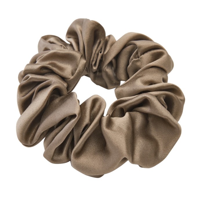 Lenoites Mulberry Silk Scrunchie Brown 1 pcs