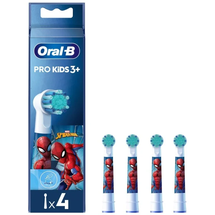 Oral-B Pro Kids Spiderman-borsthuvuden, 4 st