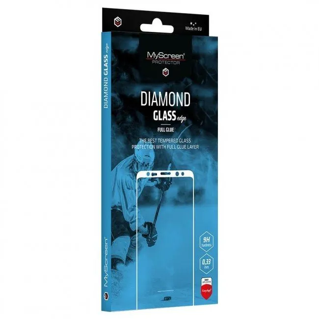 MyScreen Protector Samsung Galaxy A31/A32 4G - Härdat glas med full ytfästning MyScreen DIAMANTGLAS kant HELT LIM (svart ram)