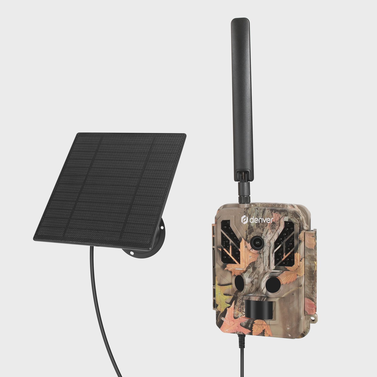 DENVER WSL-8050 - Wildlife camera with 8MP CMOS 4G to connect to Trail cam go application and 5W solar panel