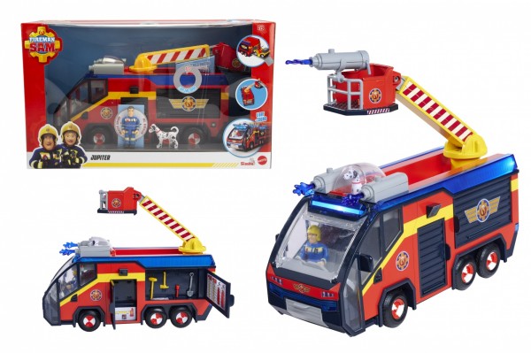Simba Fireman Sam-set Big brandbil Jupiter interaktiv bil + 2 figurer ljus/ljud