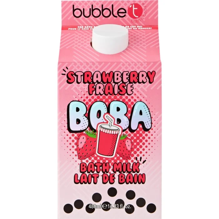 BubbleT Boba Strawberry Bath Milk 480 ml