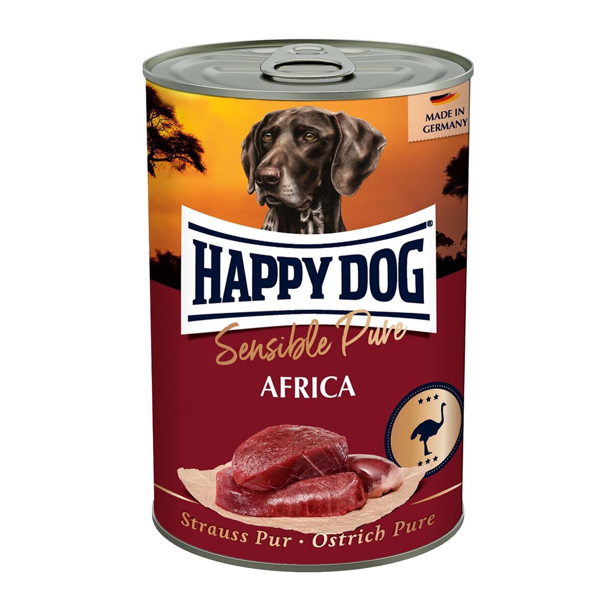 Happy Dog Sensible Pure Africa Ostrich Våtfoder till Hund 400 g