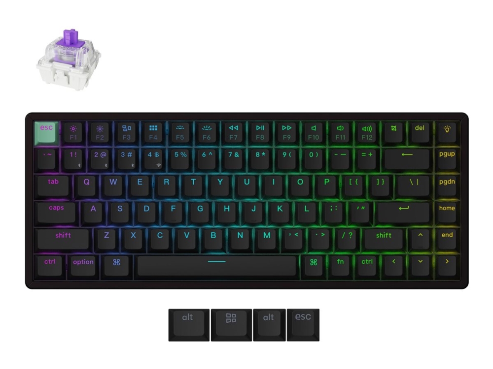 Keychron K2 HE QMK trådlöst gamingtangentbord (svart)