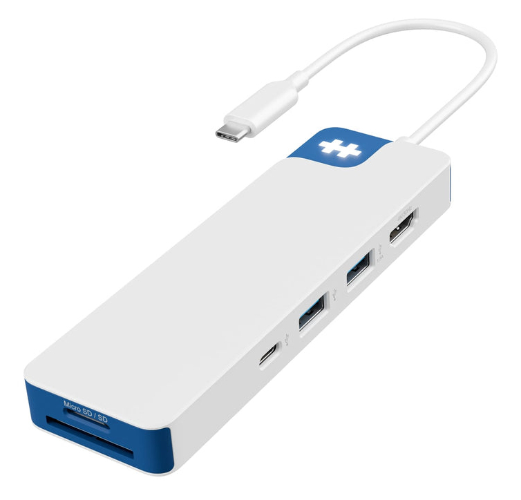 HyperDrive Flex 8 Port USB-C Hub - Blå/Vit, bild 4