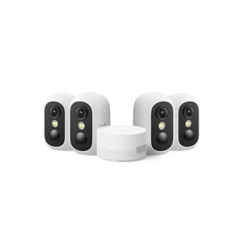 Eufy eufyCam C35 säkerhetskamera kit (4-pack, vit)