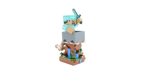 Cable Guys Minecraft Steve in Diamond Armour hållare för handkontroll och mobiltelefon, bild 3