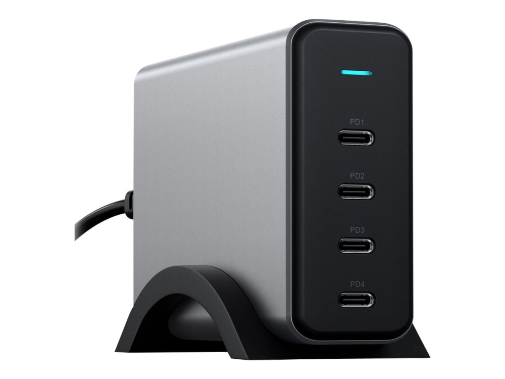 Satechi ST-UC165GM-EU GaN PD-laddare 165W, 4 USB-C-portar, Space Grey