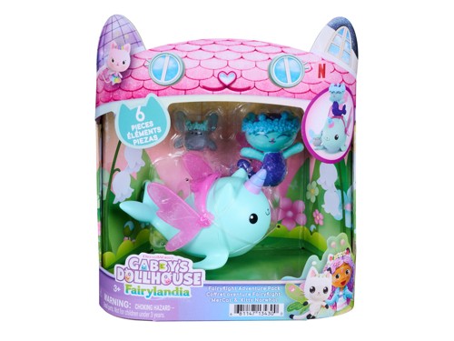 Gabby's Dollhouse - Fairyflight Figure Set - Mercat & Kitty Narwhale, bild 2